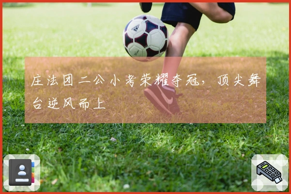 庄法团二公小考荣耀夺冠，顶尖舞台逆风而上